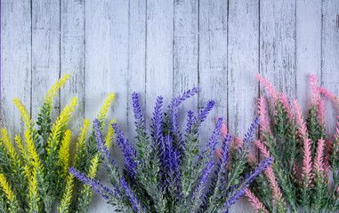 bunch of lavender on a old wooden background 
