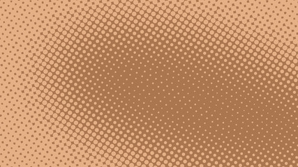 Brown beige retro pop art background with halftone dots design