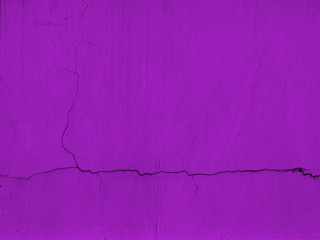 old purple wall with crack background