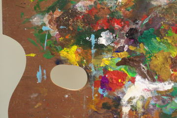 パレット - Colorful paints on the palette