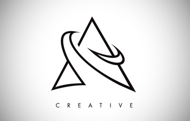 A Letter Modern Trendy Design Logo. Letter A Icon Logo with Modern Monogram