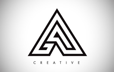 A Letter Modern Trendy Design Logo. Letter A Icon Logo with Modern Monogram