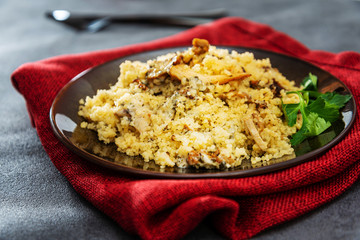 kebab of chicken and semolina in the oriental