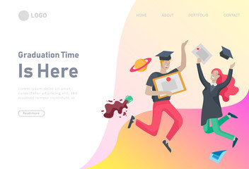 Set of web page design templates with relaxed learning people outdoor for online education, training and courses. Modern vector illustration concepts for website and mobile website