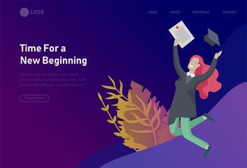 Set of web page design templates with relaxed learning people outdoor for online education, training and courses. Modern vector illustration concepts for website and mobile website