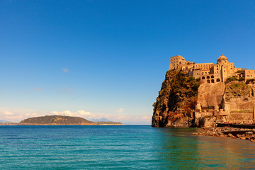 amazing aragon castle view in the island of ischia