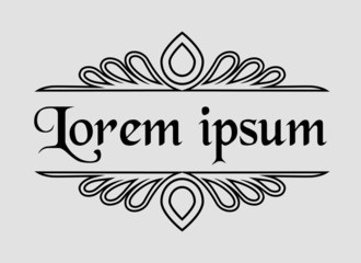Vector illustration. Vintage retro frame for page, menu, invitation, congratulation design