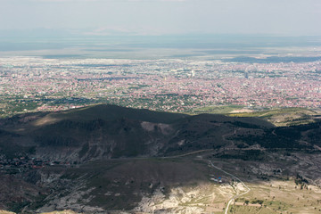 view of konya city from the hills