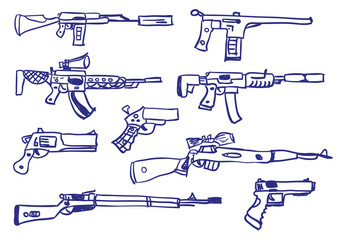 Simple vector sketch of gun