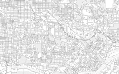 Burnaby, British Columbia, Canada, bright outlined vector map