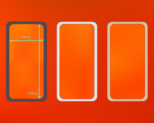 Mesh, orange red colored phone backgrounds kit.