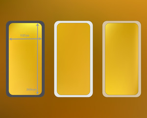 Mesh, gold colored phone backgrounds kit.