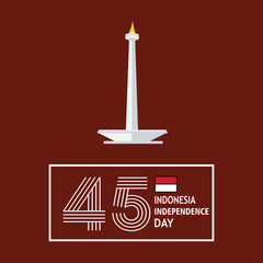 Fototapeta premium Indonesia Independence Day Celebration Vector Template Design Illustration
