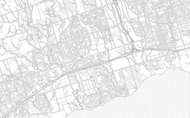 Ajax, Ontario, Canada, bright outlined vector map