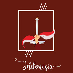 Indonesia Independence Day Celebration Vector Template Design Illustration