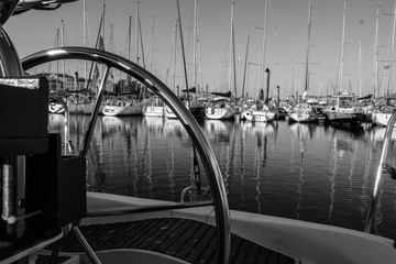 rudder sailboat harbour