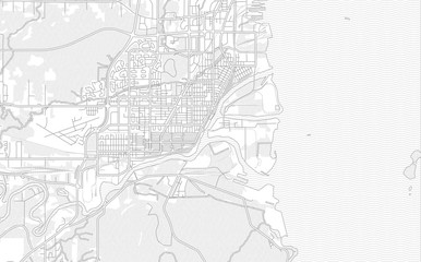 Obraz na płótnie Canvas Thunder Bay, Ontario, Canada, bright outlined vector map