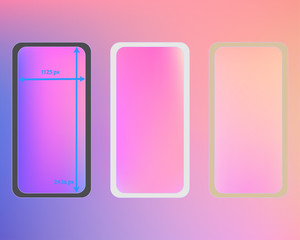 Mesh, multicolor phone backgrounds kit.