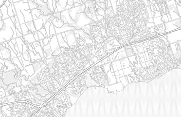 Pickering, Ontario, Canada, bright outlined vector map