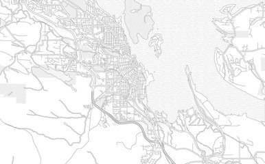 Fototapeta na wymiar Nanaimo, British Columbia, Canada, bright outlined vector map