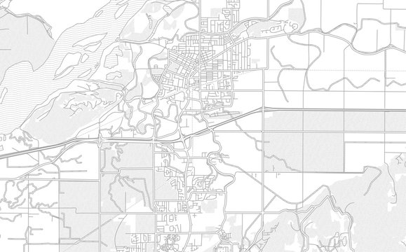 Chilliwack, British Columbia, Canada, bright outlined vector map