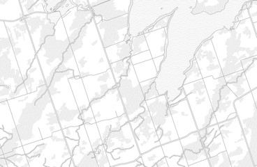 Kawartha Lakes, Ontario, Canada, bright outlined vector map