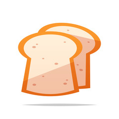 Slices of bread vector isolated illustration