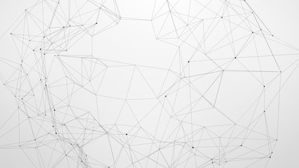 Abstract plexus background with connecting dots and lines. Global network connection, digital technology and communication concept.