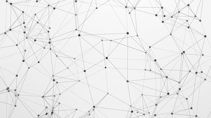 Abstract plexus background with connecting dots and lines. Global network connection, digital technology and communication concept.
