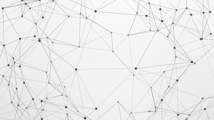 Abstract plexus background with connecting dots and lines. Global network connection, digital technology and communication concept.