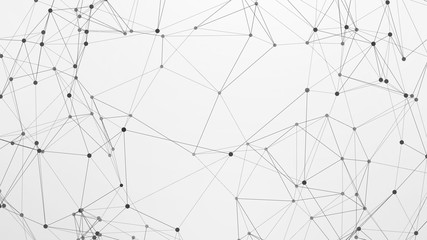 Abstract plexus background with connecting dots and lines. Global network connection, digital technology and communication concept.