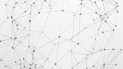 Abstract plexus background with connecting dots and lines. Global network connection, digital technology and communication concept.