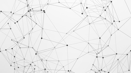 Abstract plexus background with connecting dots and lines. Global network connection, digital technology and communication concept.