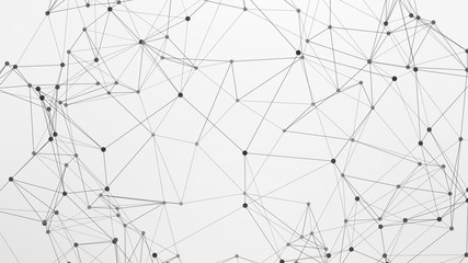 Abstract plexus background with connecting dots and lines. Global network connection, digital technology and communication concept.