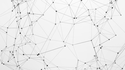 Abstract plexus background with connecting dots and lines. Global network connection, digital technology and communication concept.