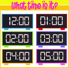 Fototapeta premium didital clock set
