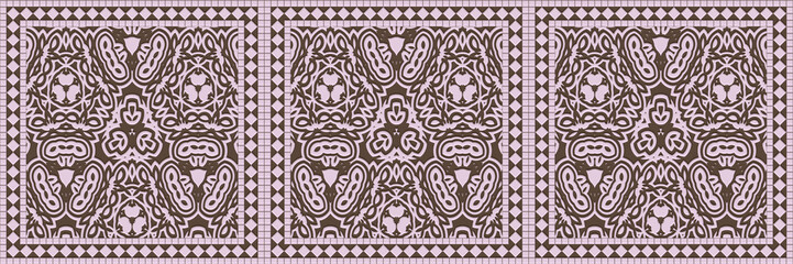 Tile glaze mosaic seamless- 3d illustration decor wall. Granite art- invitation template