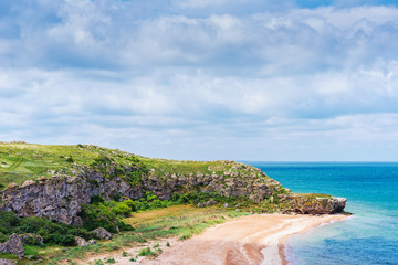Obraz premium Crimea- natural landscape. Kerch- Azov sea. Scenery background- vacation destinations