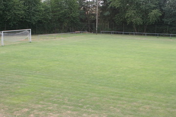 Obraz premium Fußballplatz, Fußballtor