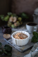 Homemade Organic Apple Pie Dessert Ready to Eat.