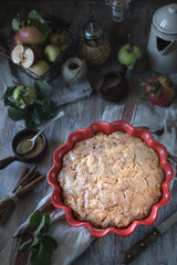 Homemade Organic Apple Pie Dessert Ready to Eat.