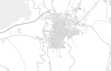 Fototapeta na wymiar Guantánamo, Guantánamo, Cuba, bright outlined vector map