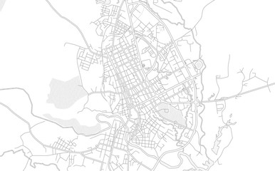 Sancti Spíritus, Sancti Spíritus, Cuba, bright outlined vector map