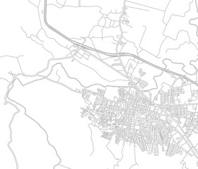 La Vega, La Vega, Dominican Republic, bright outlined vector map