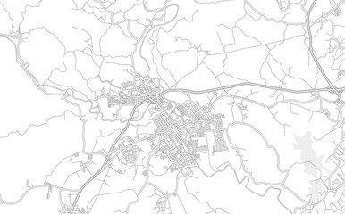 San Cristóbal, San Cristóbal, Dominican Republic, bright outlined vector map