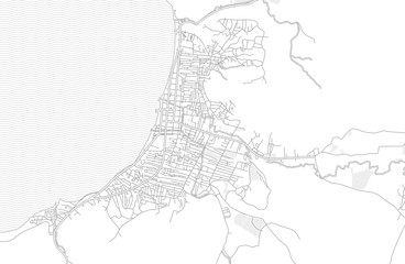 Saint-Marc, Artibonite, Haiti, bright outlined vector map
