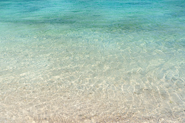 砂浜が透ける海