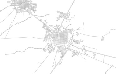 Chinandega, Chinandega, Nicaragua, bright outlined vector map