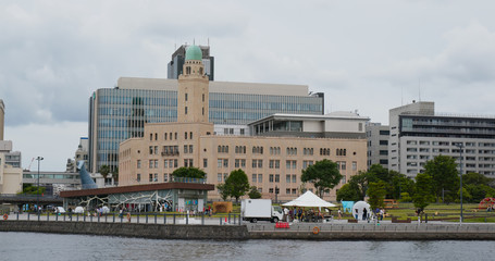  Yokohama city bay at sunset