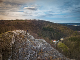 Saint John under the Cliff is a village in the Central Region , district of Beroun , about 30 km southwest of Prague, less than 5 km east of Beroun. Lies in the heart of the Protected Landscape Area.